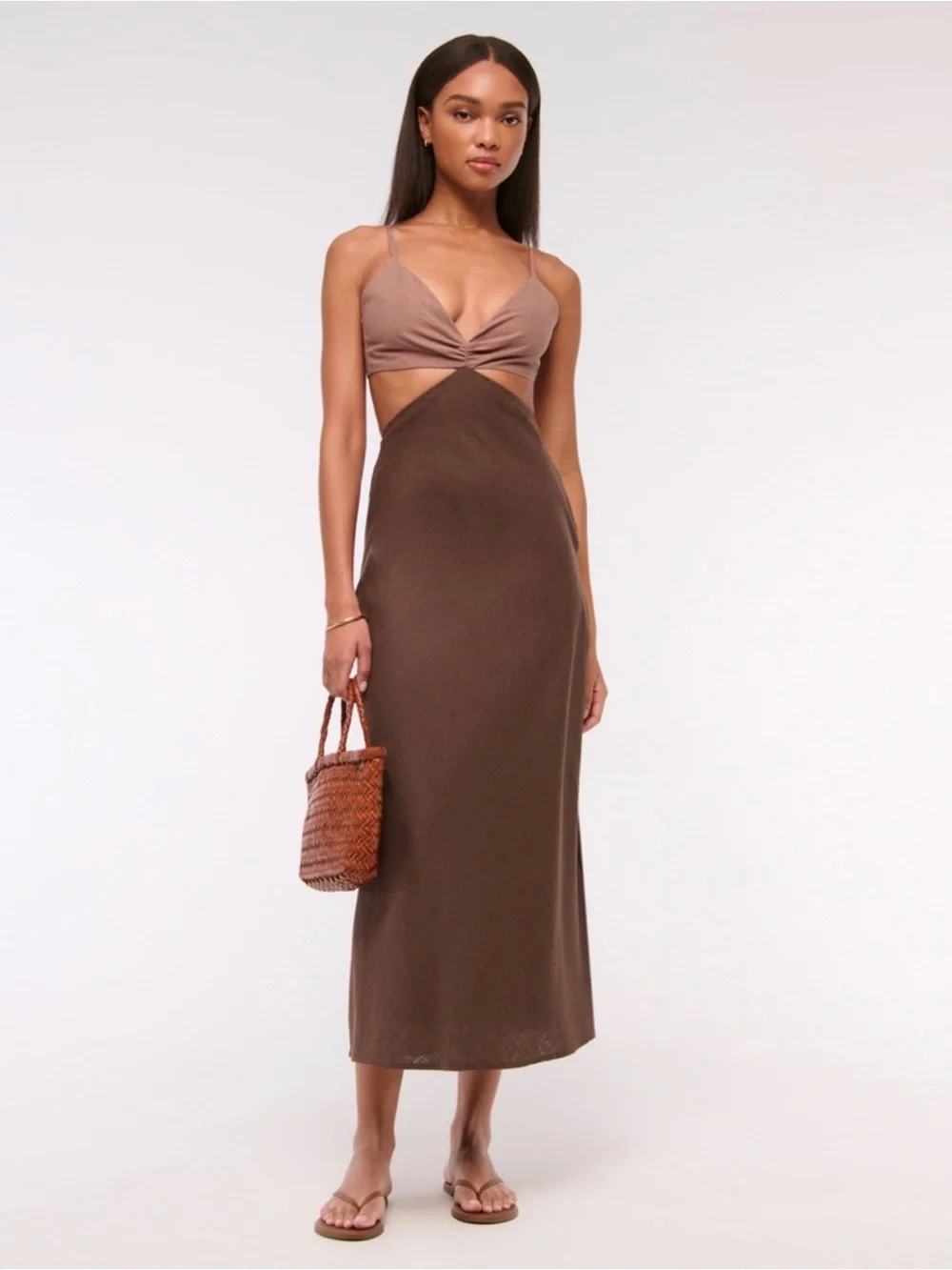 The A&F Julia slip cut out maxi dress NWT
